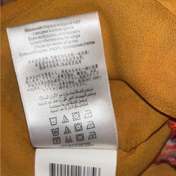 BCBGeneration Women's Orange Multi Color One Shoulder Dress XS w/ Pockets - Picture 10 of 10